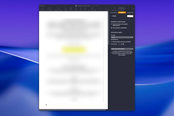 Come numerare le pagine della tesi saltando le prime Pages