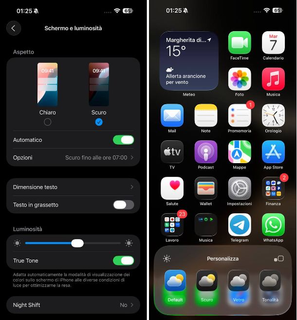 Come cambiare sfondo iPhone da nero a bianco