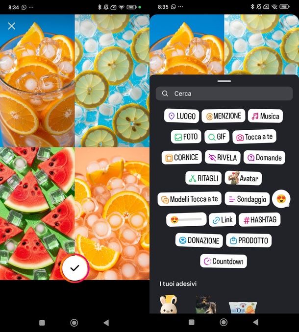 Storia Instagram con più foto