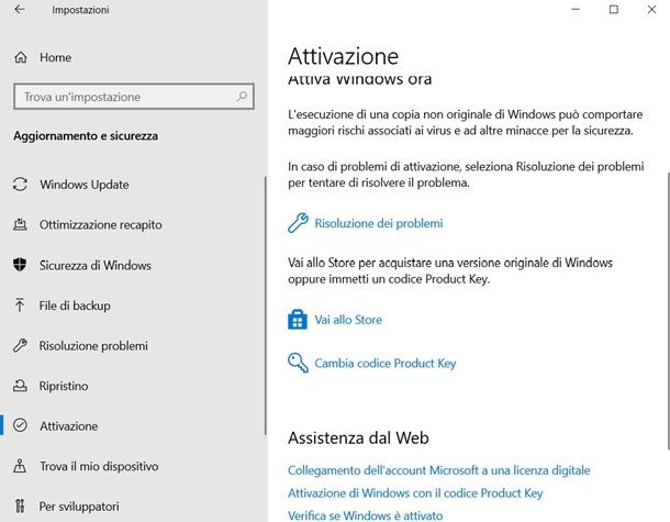 windows 10 cambiare licenza