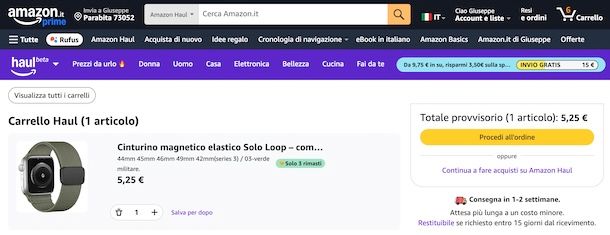 Come acquistare su Amazon Haul