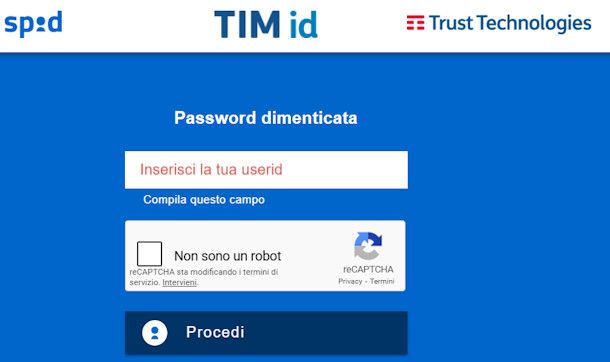 Come recuperare SPID TIM
