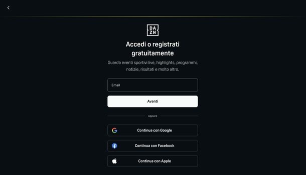 Guardare DAZN PC