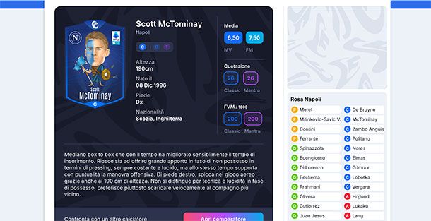 Migliori giocatori Fantacalcio centrocampisti