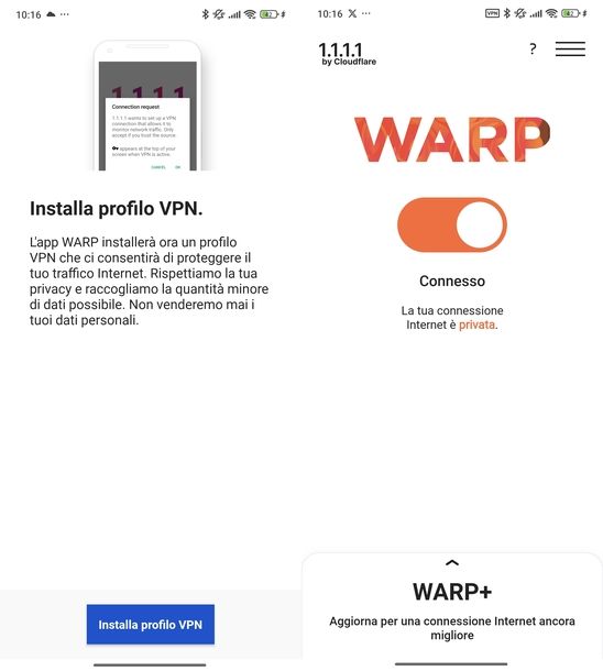 Modificare DNS Android