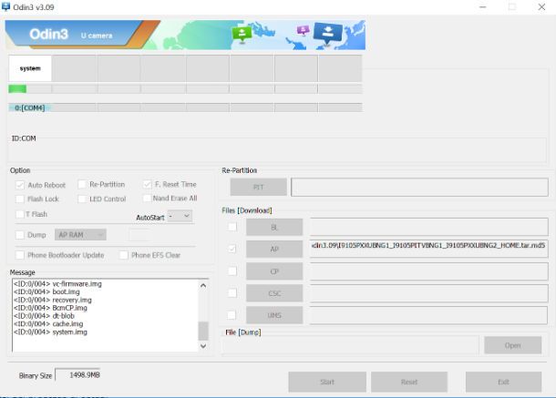 Come resettare Samsung bloccato con Odin
