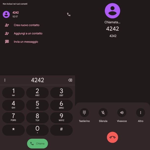 chiamata al 4242