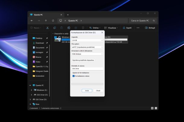 Utilità formattazione dischi