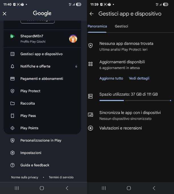 aggiornamento app samsung