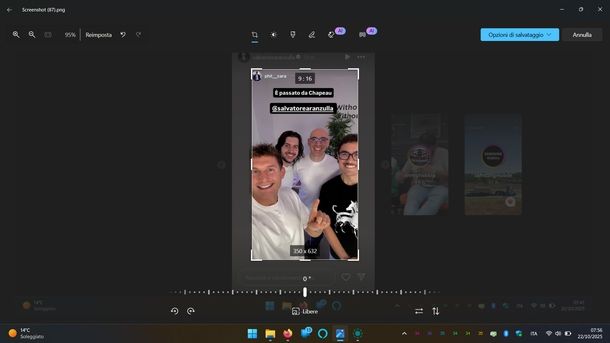 Salvare storie Instagram altri screenshot Windows