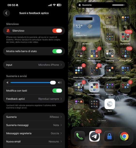 Alzare volume sveglia tasti iPhone