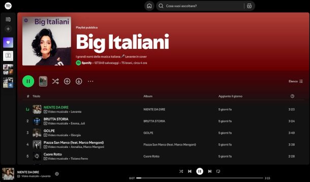 playlist Big Italiani
