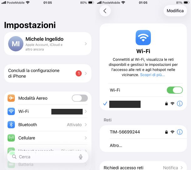 WiFi su iOS