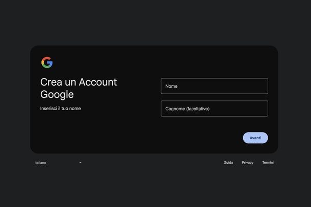 Creare nuovo indirizzo email Gmail Web