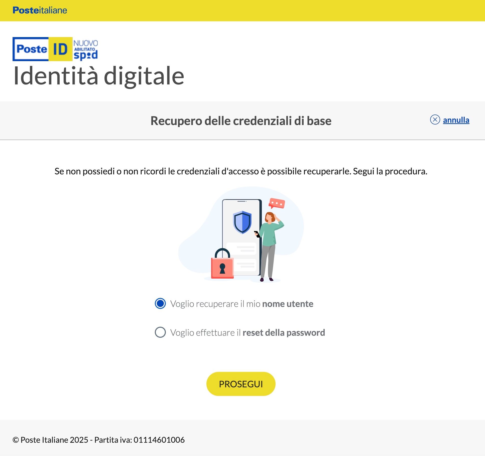 Come recuperare PosteID