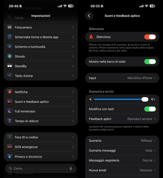 Alzare volume sveglia impostazioni iOS