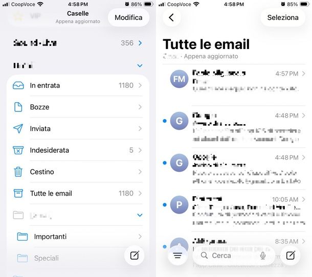 Come trovare mail archiviate iPhone