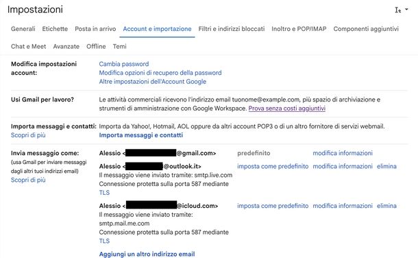 Creare alias indirizzo email Gmail Web
