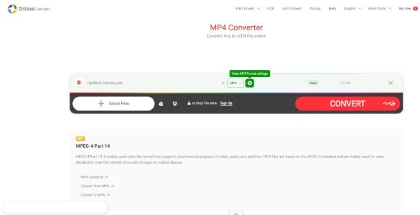 schermata Online Convert