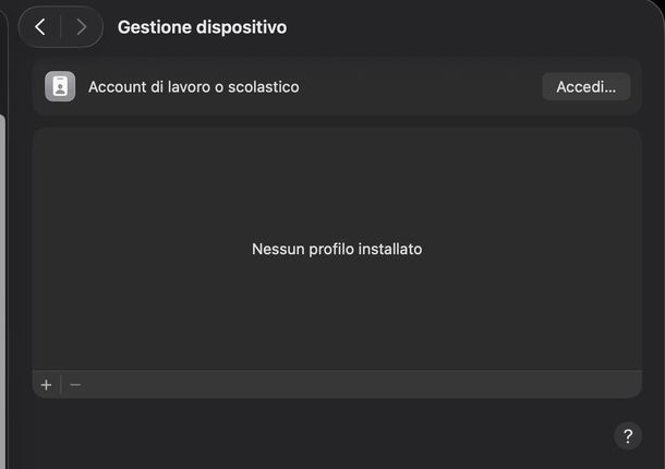 Controllare profili macOS