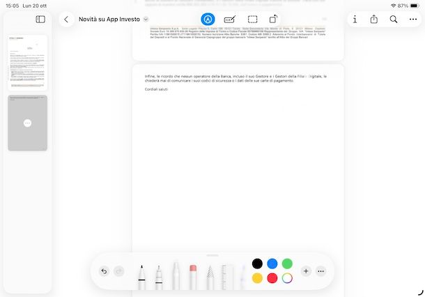 Modificare un PDF con iPad