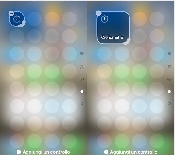 Modificare Centro controllo iPhone