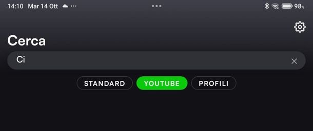 importare playlist YouTube su eSound
