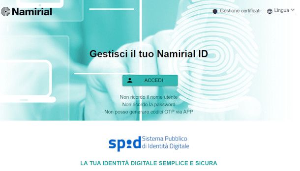 Come recuperare SPID Namirial