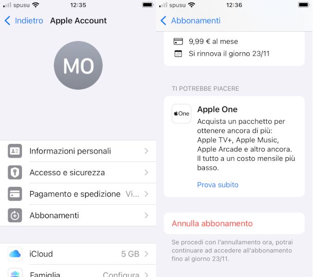 disattivazione servizi Apple da impostazioni iPhone