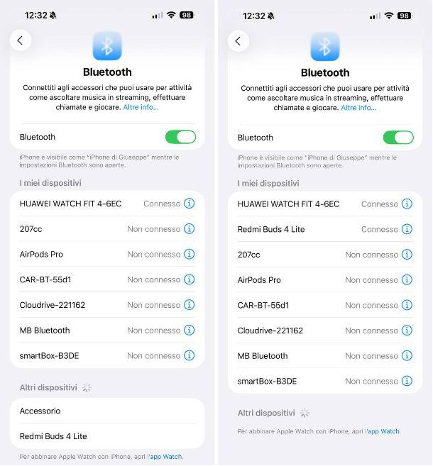 Come collegare entrambe le cuffie Bluetooth Xiaomi all'iPhone