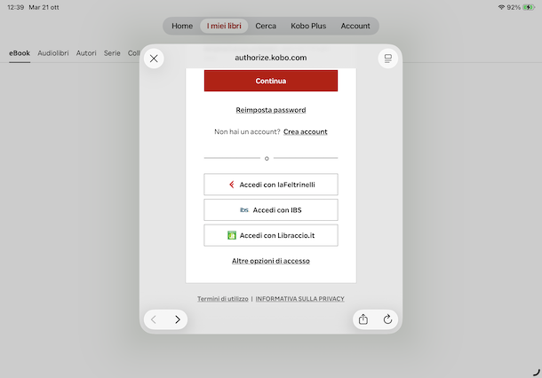Leggere eBook IBS su iPad