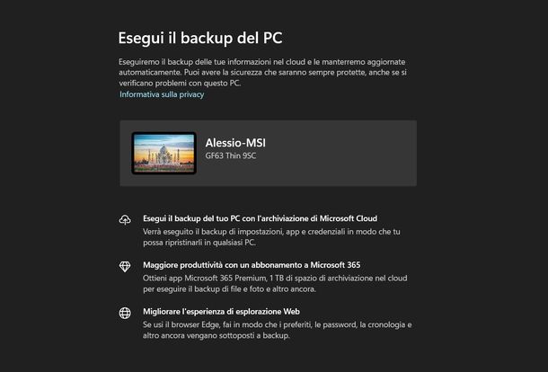 Backup PC Windows 11