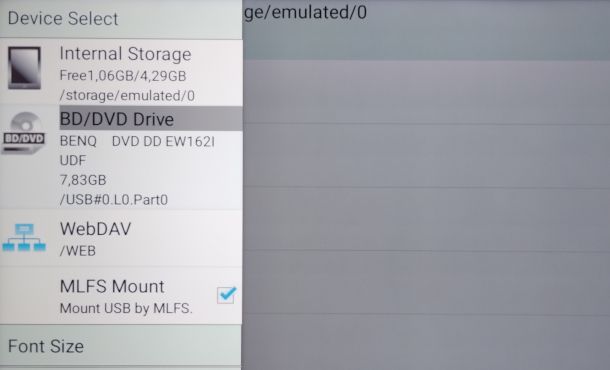 interfaccia app MLUSB Mounter
