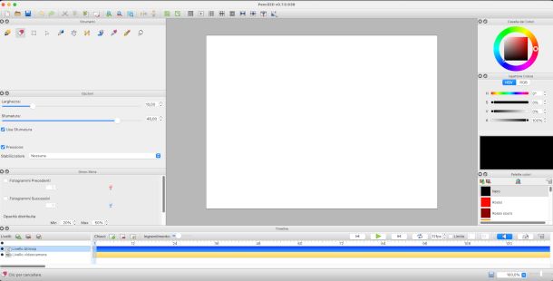 interfaccia Pencil2D