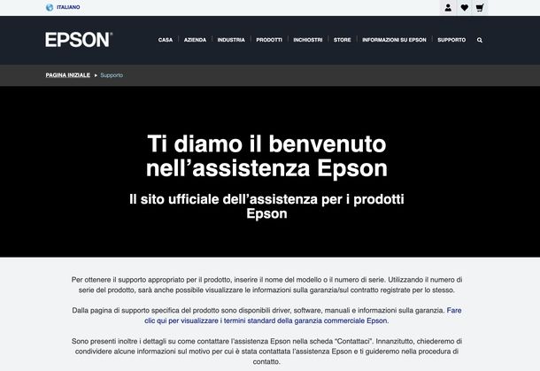 Supporto Epson