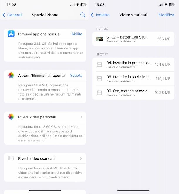 Video scaricati su iPhone