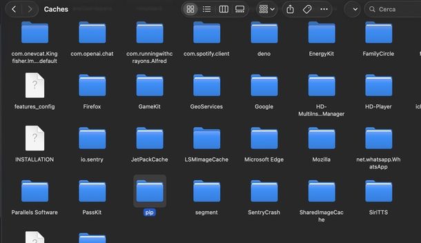 Eliminare file cache Mac