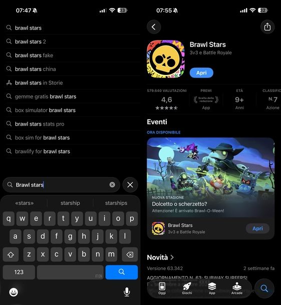 Aggiornare Brawl Stars iOS