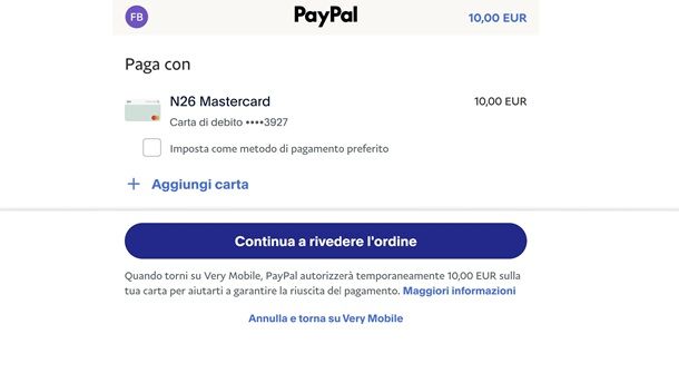 Come fare ricarica ho