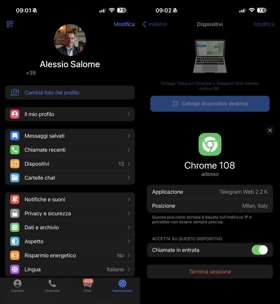 Collegare Telegram alla Smart TV
