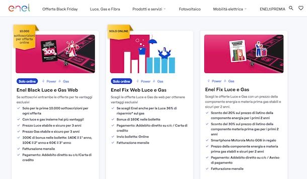 Offerte Enel luce e gas