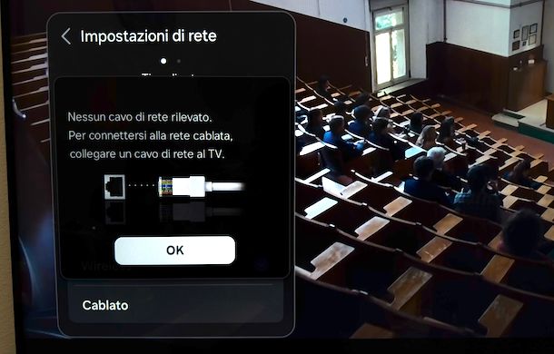 Collegare TV Samsung a Internet cablato