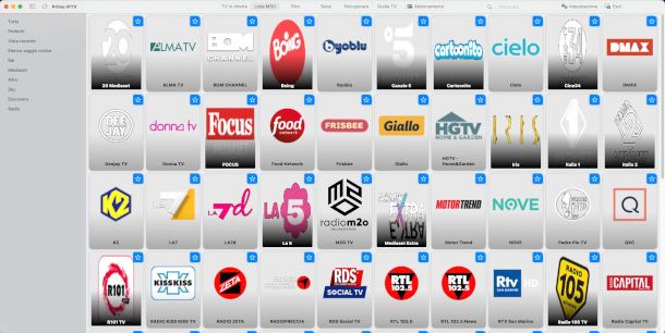 schermata Prime IPTV