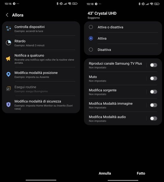 Mettere timer accensione Smart TV Samsung app SmartThings