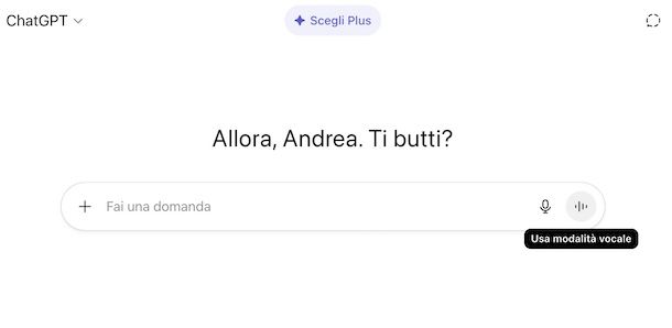 Attivare ChatGPT vocale