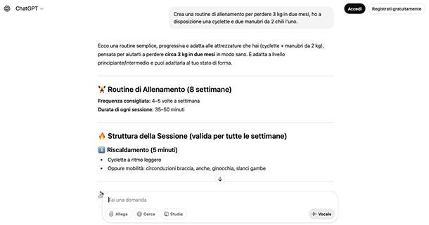 Migliori prompt per ChatGPT per salute e fitness