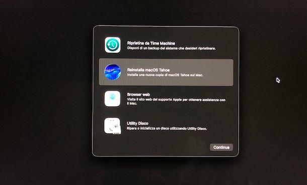 Reinstallare macOS