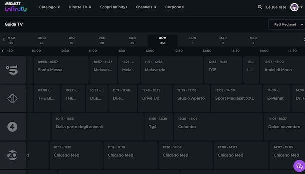 Guida TV Mediaset