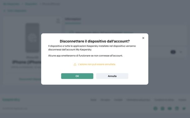 Scollegare vecchio dispositivo