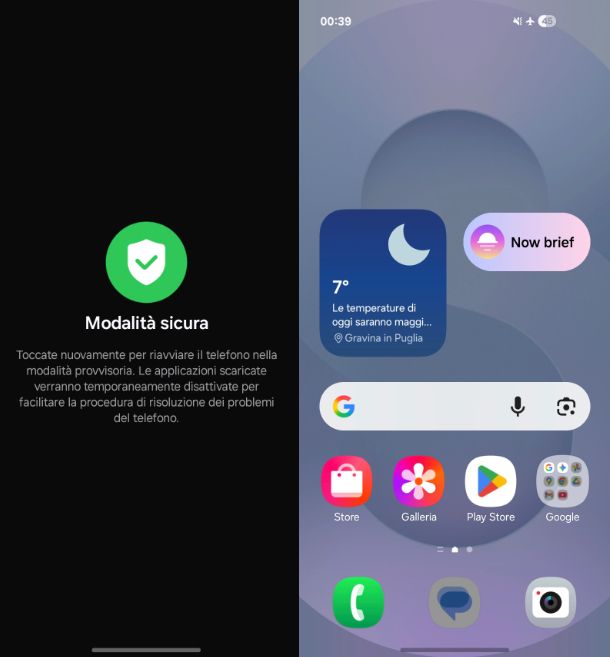 Come riavviare Samsung in modalità provvisoria